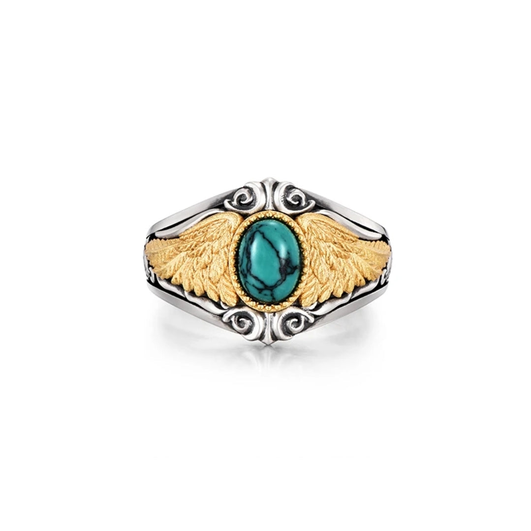 Designer "Wings of Freedom"-Inspired Gemstone Ring