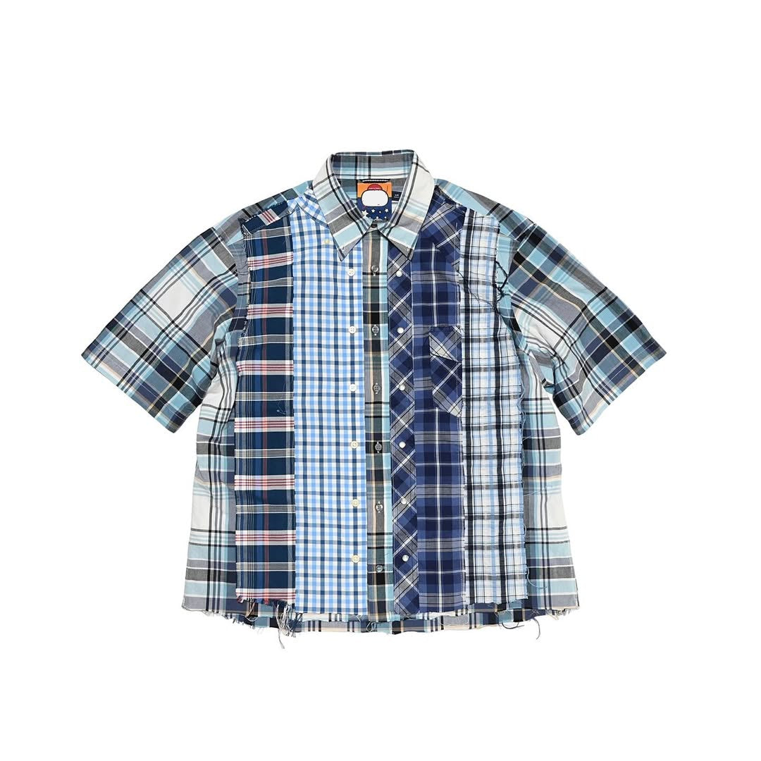 Men's Trendy Color-Block Plaid Shirt