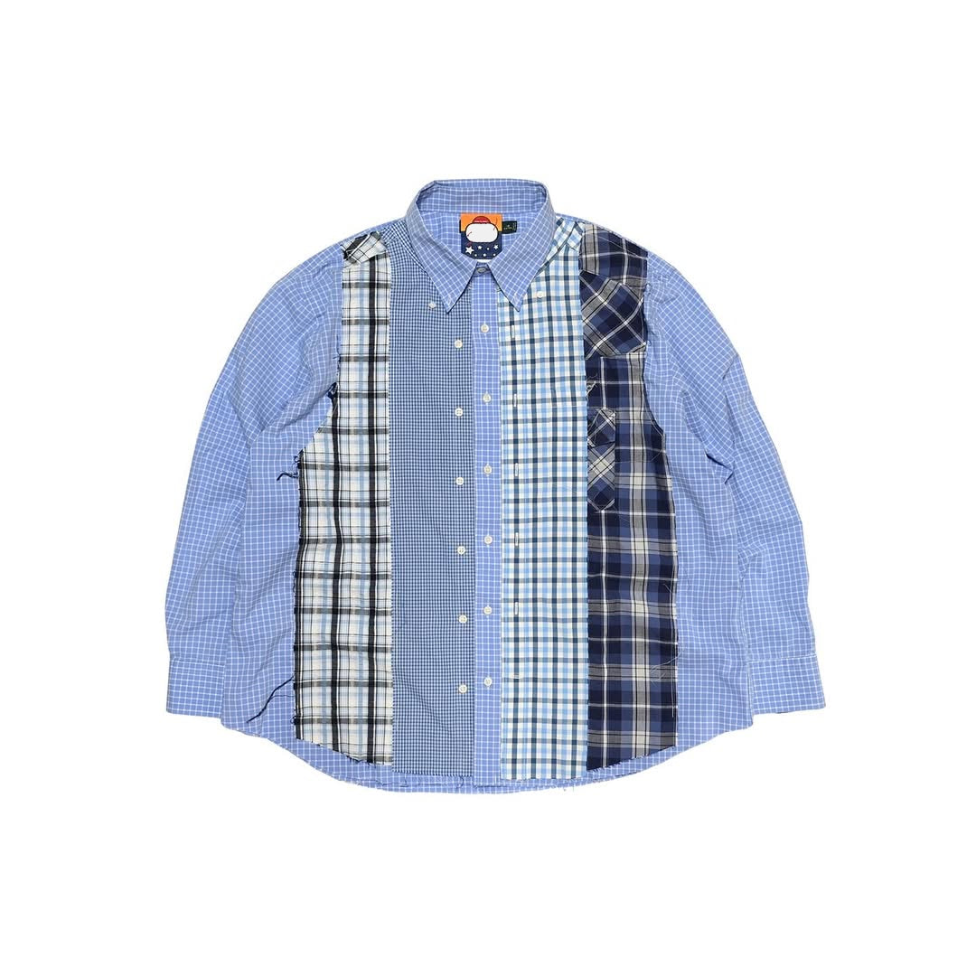Men's Trendy Color-Block Plaid Shirt
