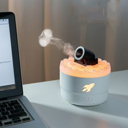 Atmospheric Cannon-Shaped Night Light Humidifier Diffuser
