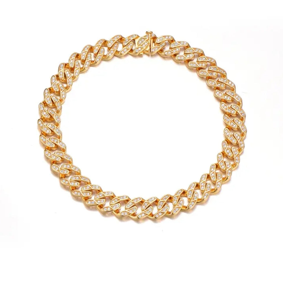 Men's Copper-Gold Cuban Link Bracelet