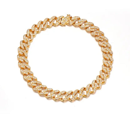 Men's Copper-Gold Cuban Link Bracelet