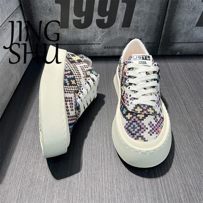 Men's Plaid Trendy Versatile Sneakers