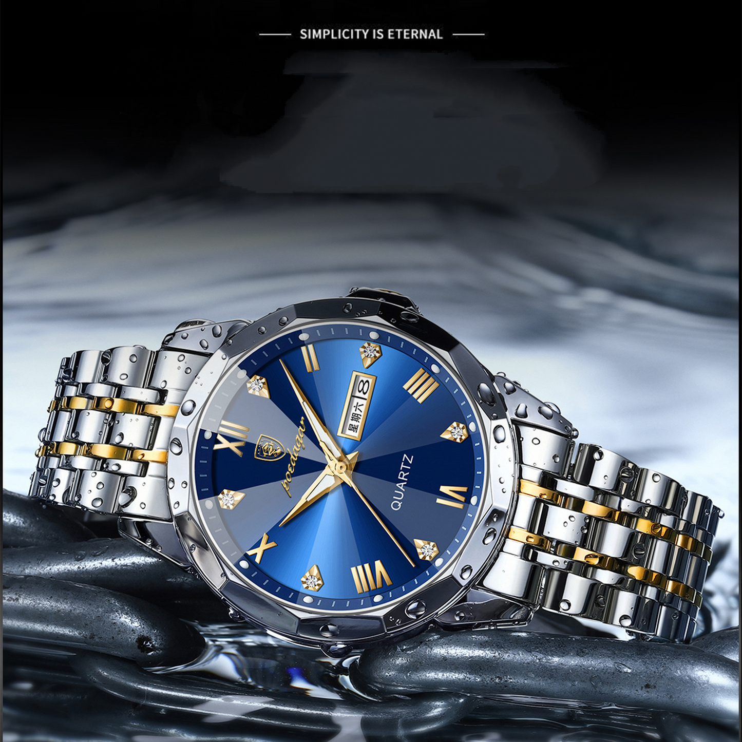 Men’s Onion Crown Waterproof Luminous Watch