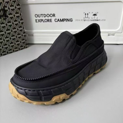 Men's Personality Zipper Slip-On Chunky Shoes