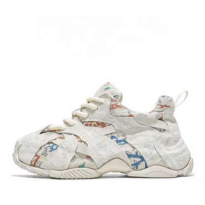 Men's Color-Blocked Printed Non-Slip Sneakers