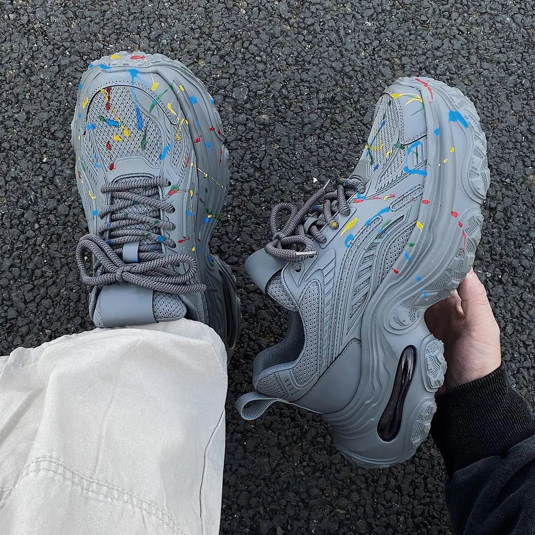 Men's Splatter-Paint Stylish Sneakers