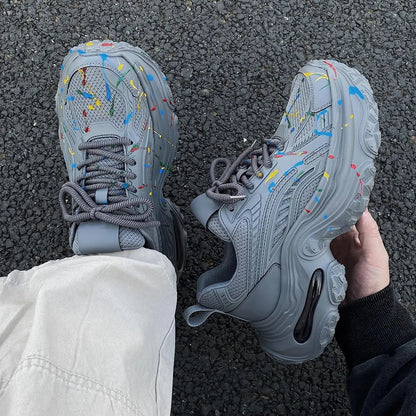 Men's Splatter-Paint Stylish Sneakers