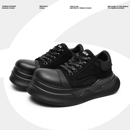 Men's Large Round-Toe Chunky Casual Sneakers