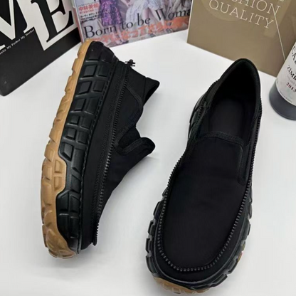 Men's Personality Zipper Slip-On Chunky Shoes
