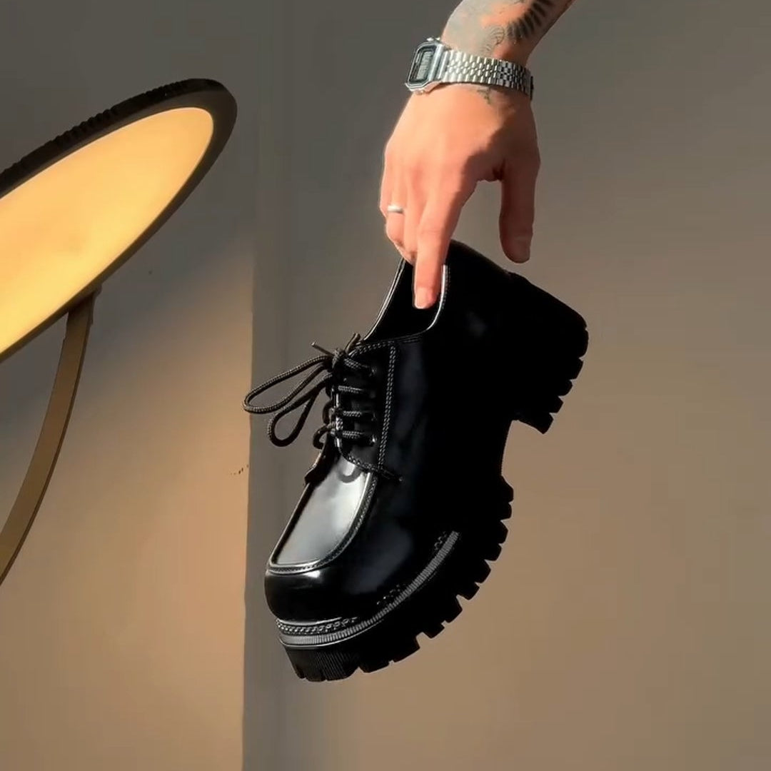 Men’s Casual Square-Toe Leather Shoes