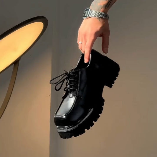 Men’s Casual Square-Toe Leather Shoes