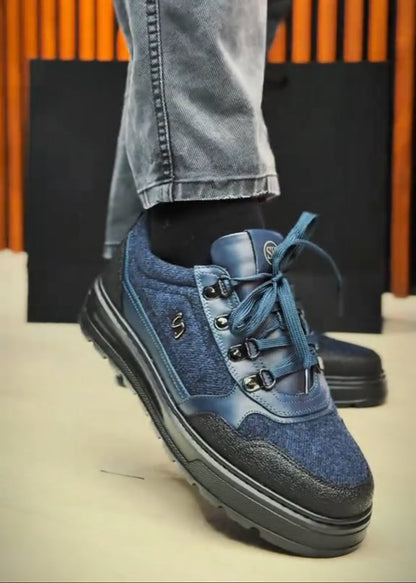 Men's Warm Suede-Leather Paneled Casual Shoes