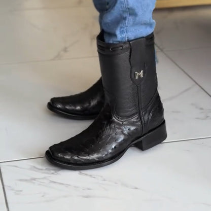 Men's Textured Side-Zip Cowboy Boots
