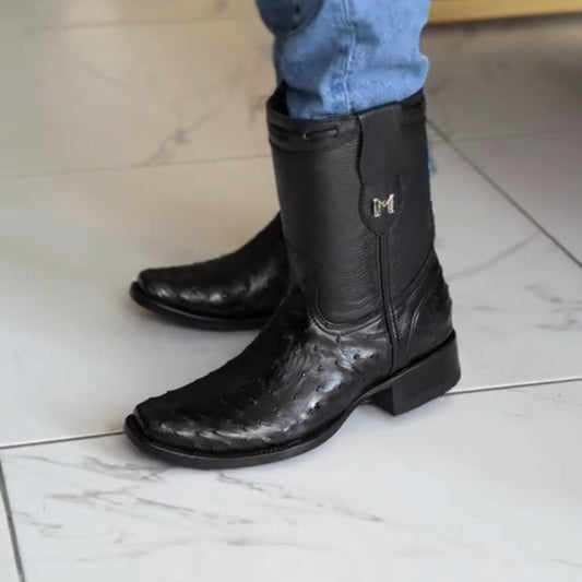 Men's Textured Side-Zip Cowboy Boots