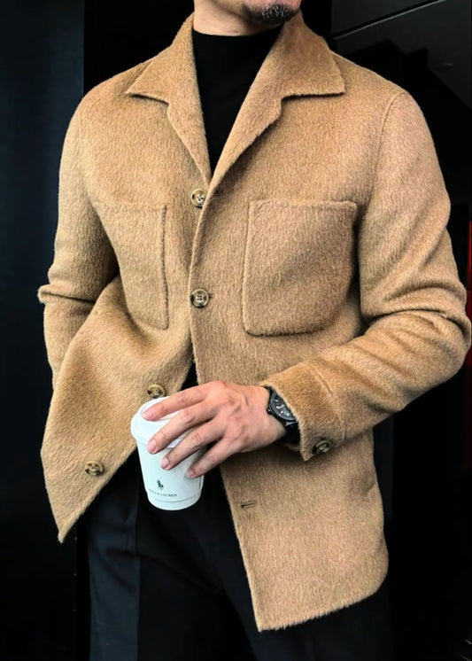 Men's Minimalist Wool Blend Coat
