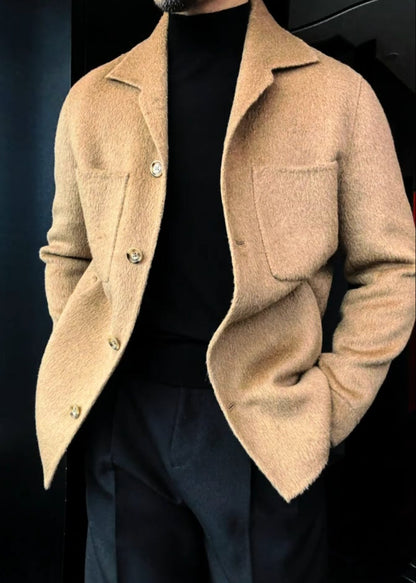 Men's Minimalist Wool Blend Coat