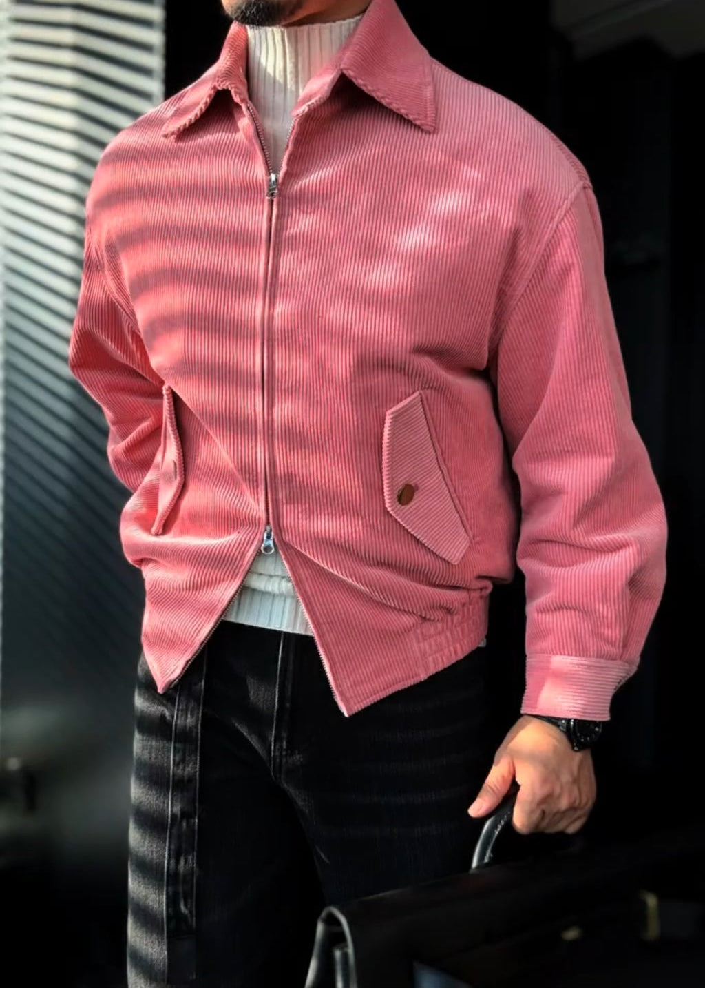 Men's Corduroy Dopamine Collared Jacket