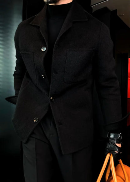 Men's Minimalist Wool Blend Coat