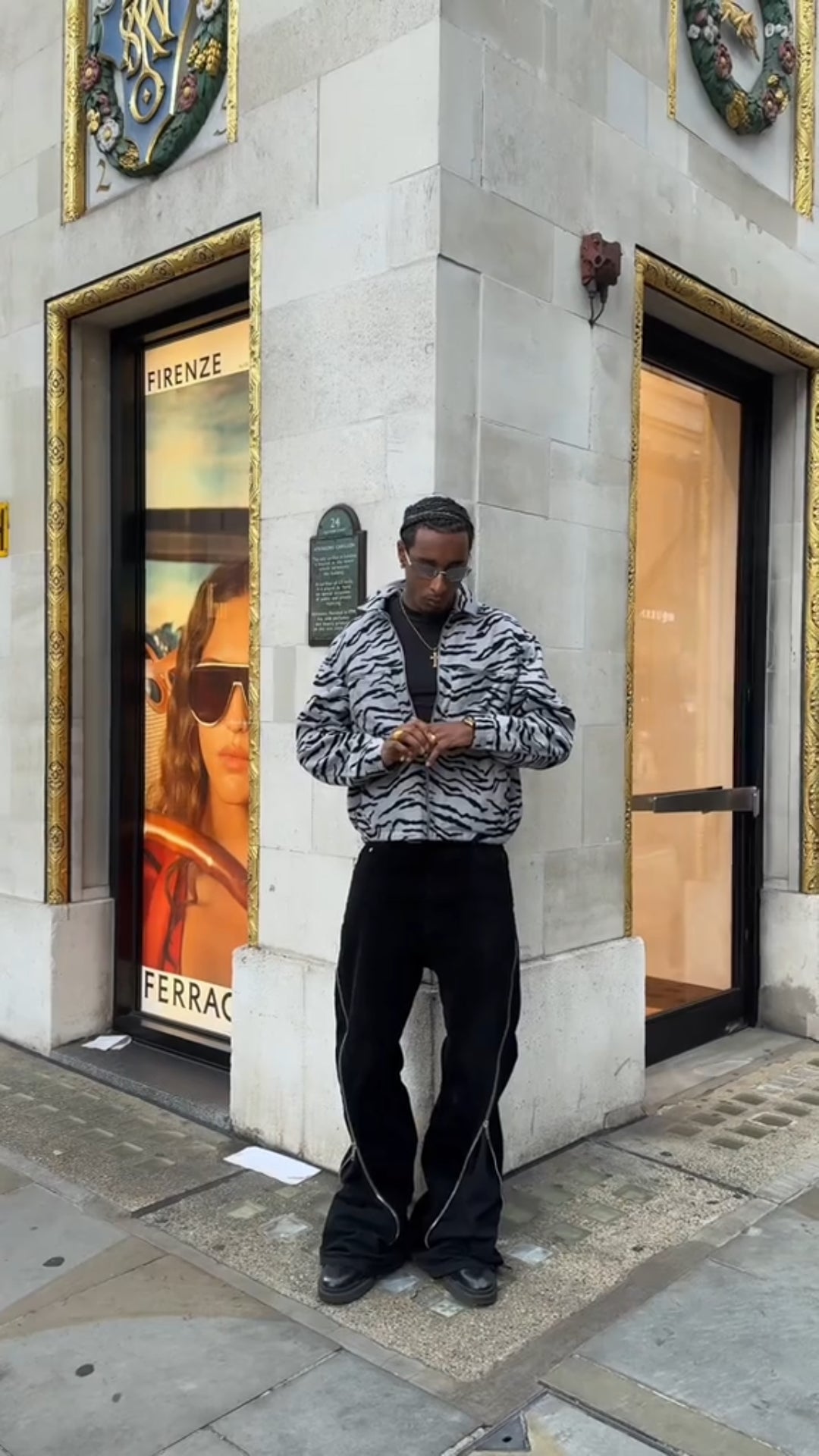 Men’s Comfortable Trendy Zebra Print Jacket