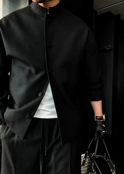 Men’s Casual Stand-Collar Fashion Suit Set