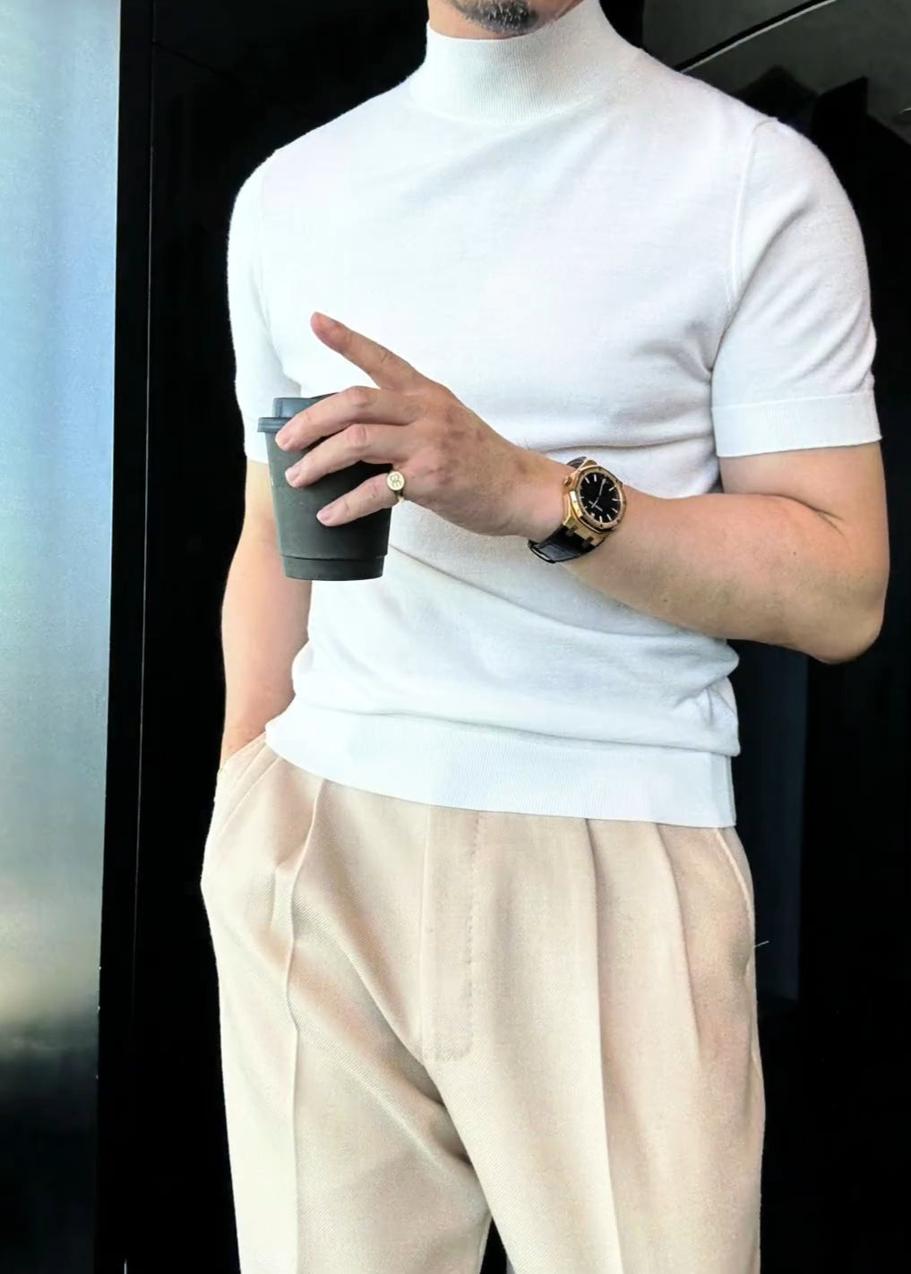 Men's Versatile Multi-Color Slim-Fit Wool Sweater