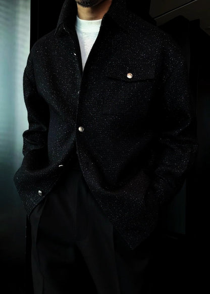 Men's Galaxy Sparkle Slightly Wide Shirt Jacket