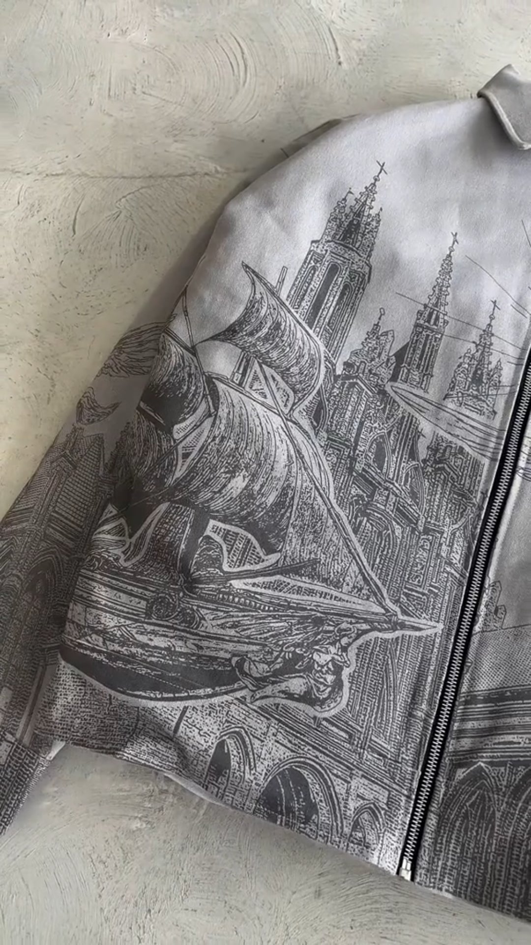 Casual Textured Leather Jacket - Unisex