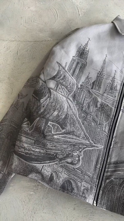 Casual Textured Leather Jacket - Unisex