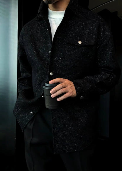 Men's Galaxy Sparkle Slightly Wide Shirt Jacket