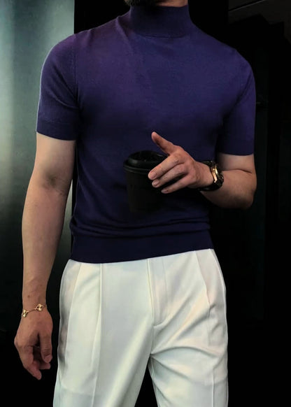 Men's Versatile Multi-Color Slim-Fit Wool Sweater