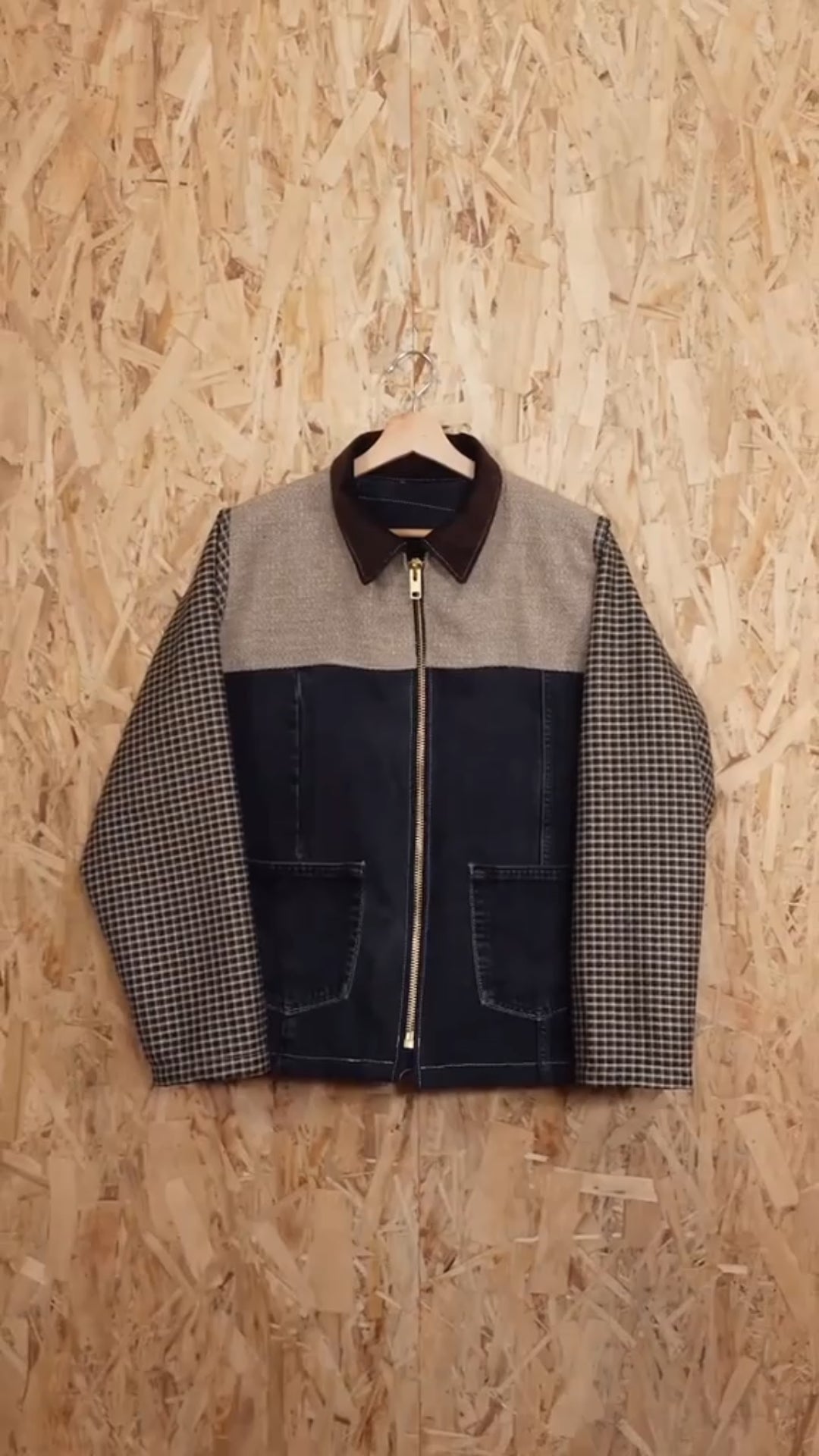 Men’s Handcrafted Patchwork Denim Jacket