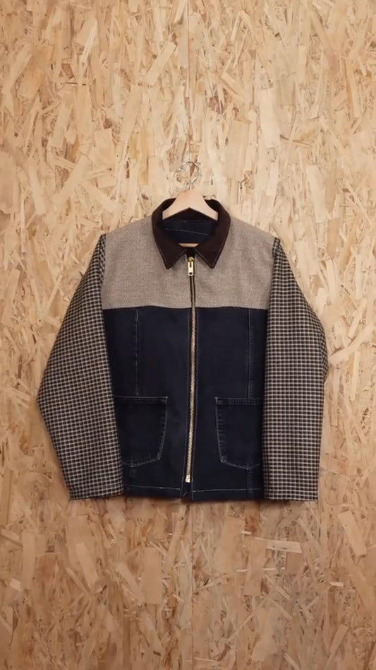 Men’s Handcrafted Patchwork Denim Jacket