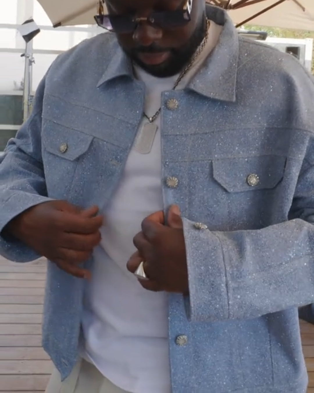 Shimmering Handcrafted Stylish Jacket