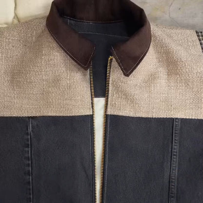 Men’s Handcrafted Patchwork Denim Jacket