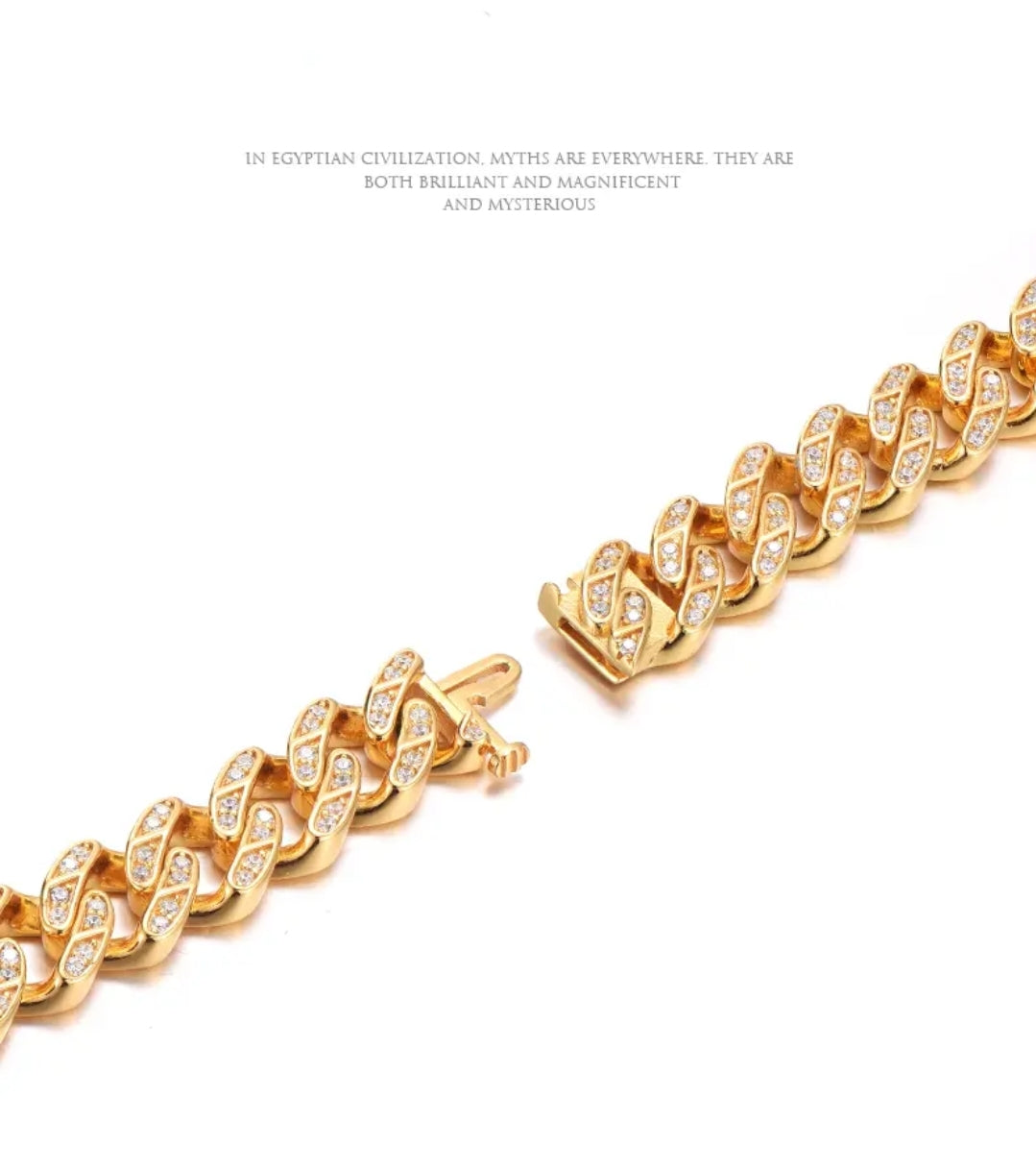 Men's Copper-Gold Cuban Link Bracelet
