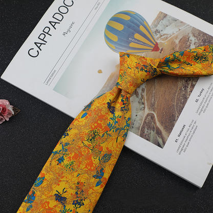 Exquisite Printed Designer Hand-Tied Necktie