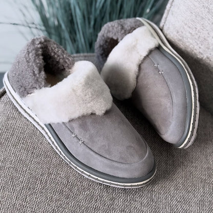 Wool Slippers with Heel Cup – Soft, Comfortable & Non-Slip