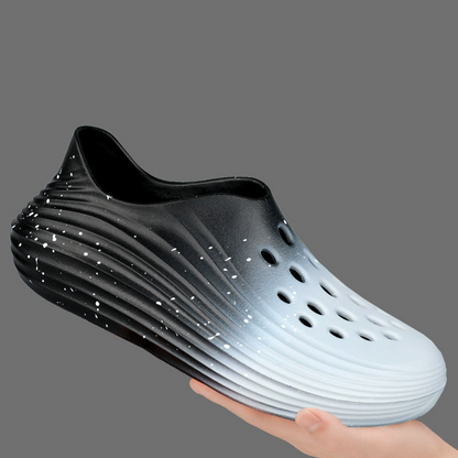 Men's splatter gradient cut-out shoes