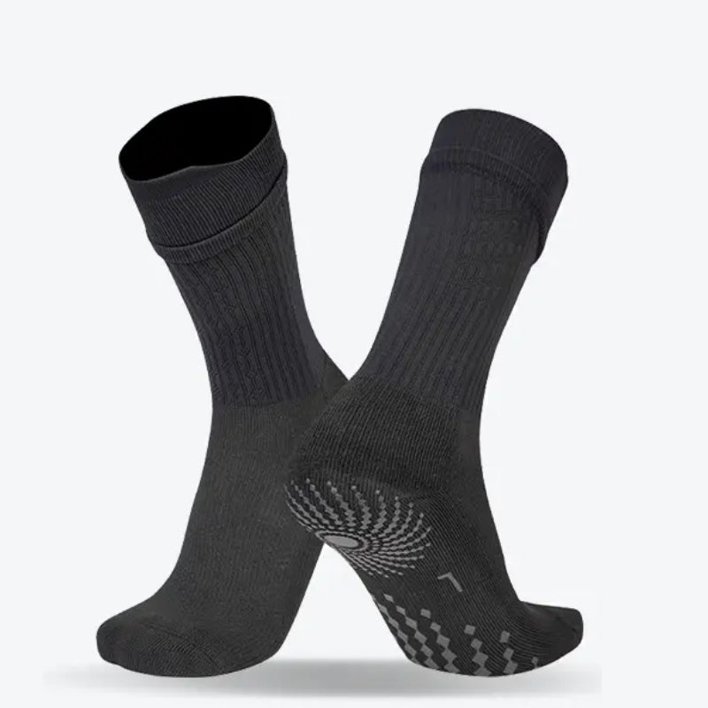 Running Socks with Full-Sole Anti-Slip Silicone Dots—Breathable Mesh Top