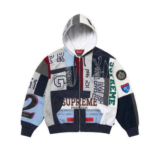 Patchwork Zippered Hoodie Jacket