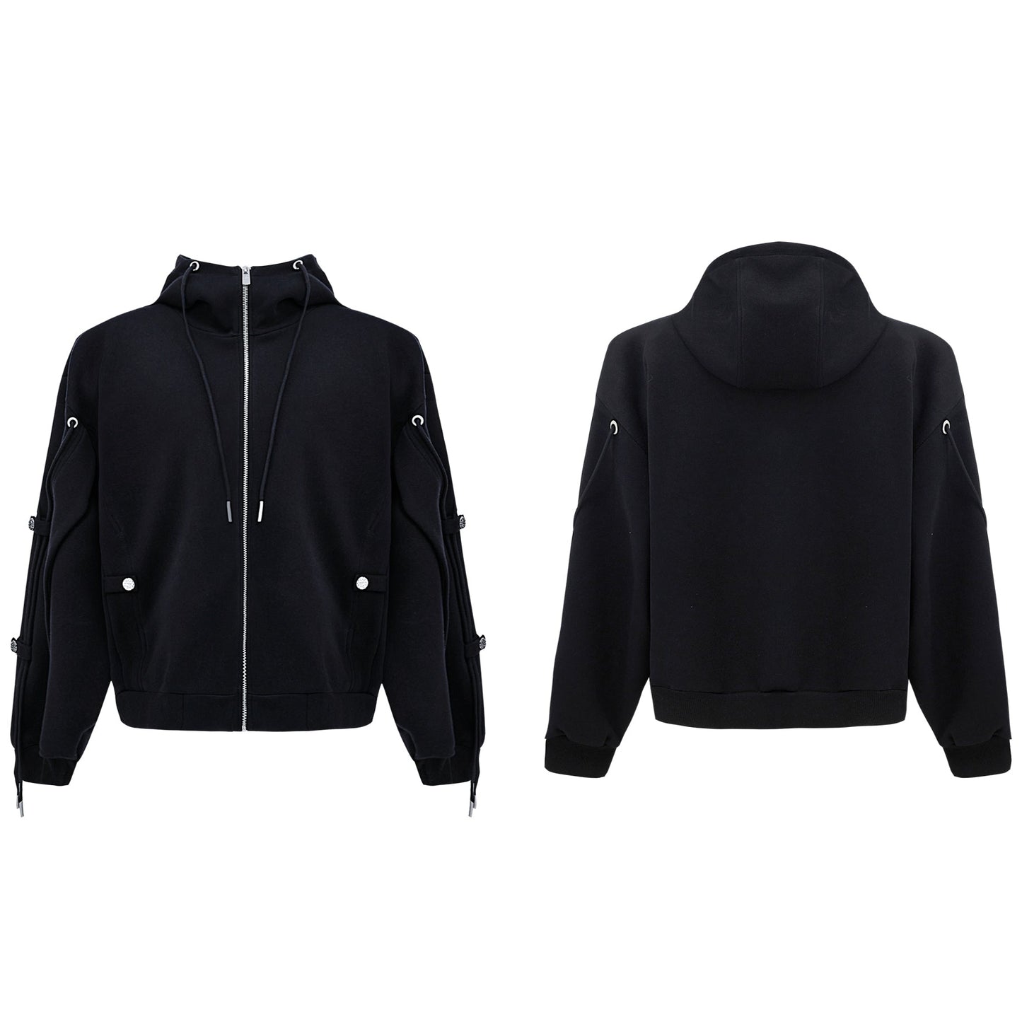 Men's Niche Design Casual Set with Drawstrings & Tie Straps