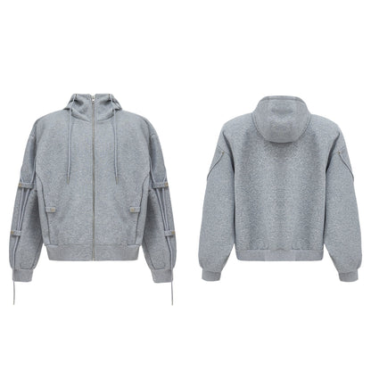 Men's Niche Design Casual Set with Drawstrings & Tie Straps