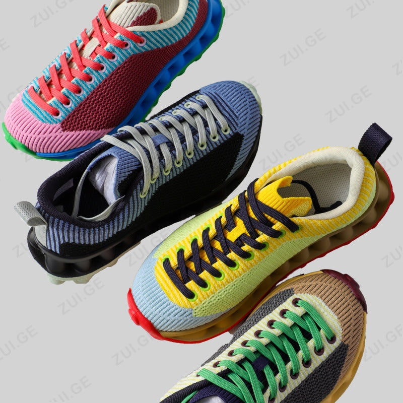 Hand-woven Multicolor Fun Sneakers