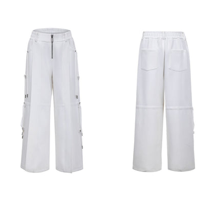 Men's Niche Design Casual Set with Drawstrings & Tie Straps