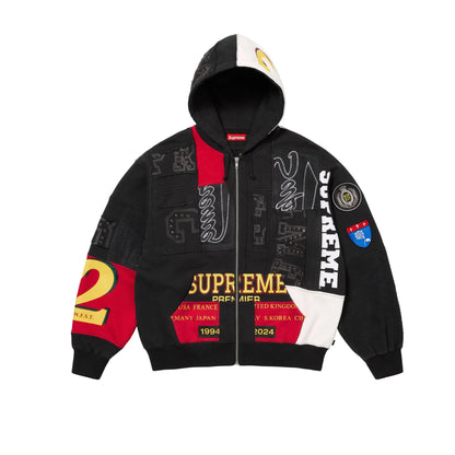 Patchwork Zippered Hoodie Jacket