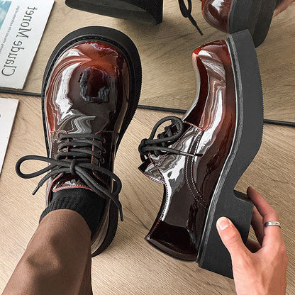 Men’s Stylish Derby Shoes with a Square-Round Toe