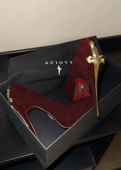 Women’s Genuine Leather Pointed-Toe Stiletto Heels