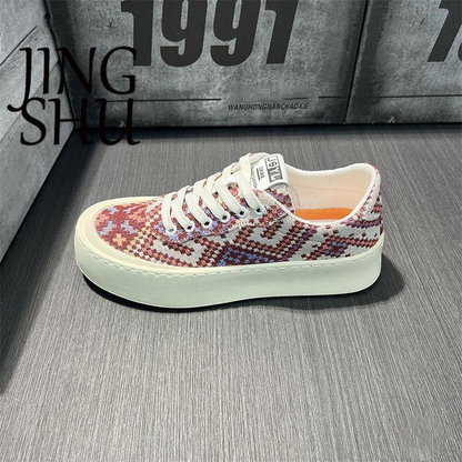 Men's Plaid Trendy Versatile Sneakers