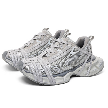 Men's Letter-Strap Woven Sneakers